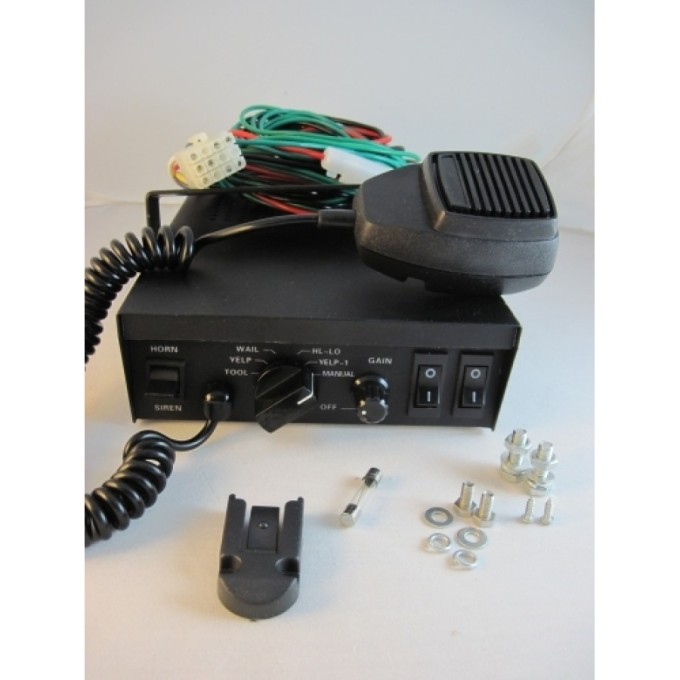 Pachet Rampa luminoasa girofar cu rotoare + Sirena + Difuzor 100W